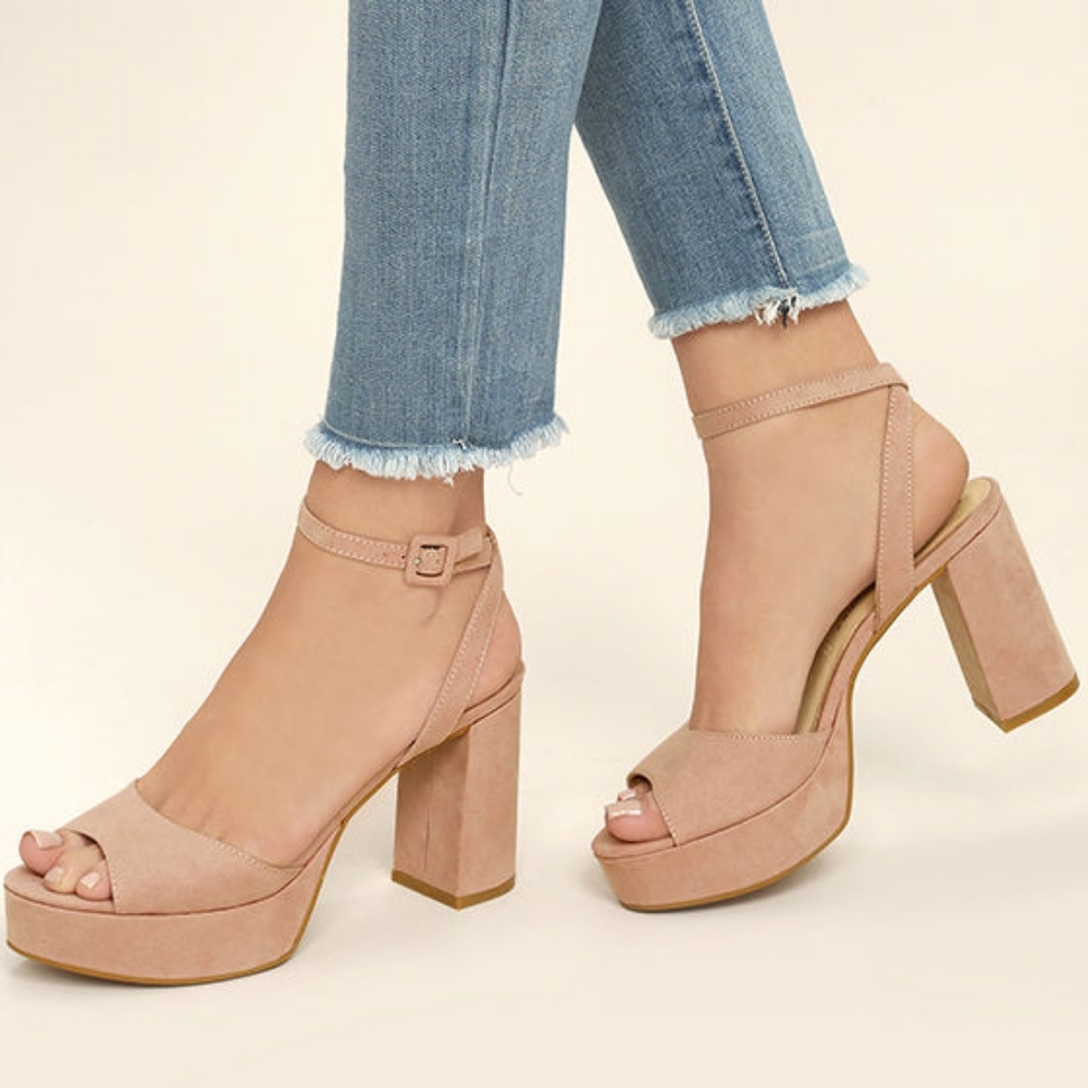 Chinese Laundry Theresa Open Toe Block Heels